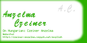 anzelma czeiner business card